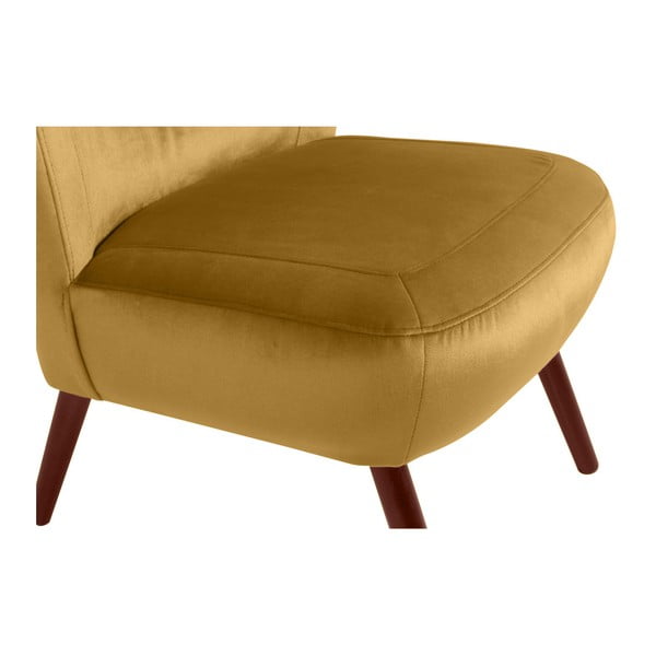 Geltonas krėslas Max Winzer Sari Velvet-image-3