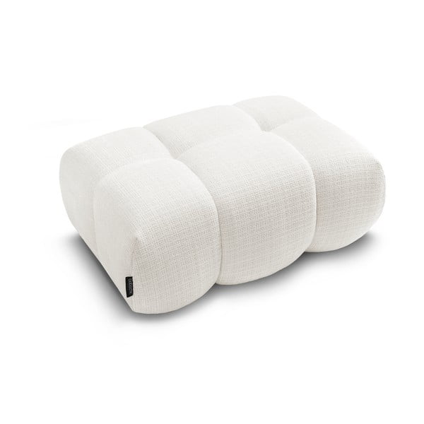 Baltos spalvos iš šenilinio audinio taburetė Ivane – Bobochic Paris-image-4