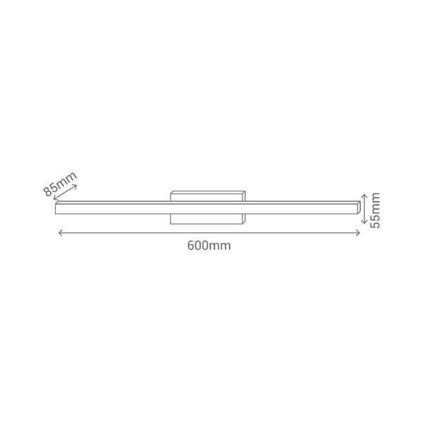 Sidabrinės spalvos sieninis šviestuvas su LED lemputėmis SULION Bula-image-2