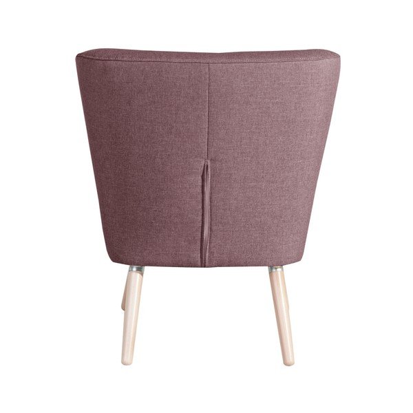 Senas rožinis fotelis Max Winzer Neele Duro Aubergine-image-1