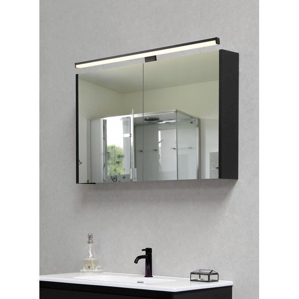 Matinės juodos spalvos LED sieninis šviestuvas (ilgis 60 cm) Lino - Trio-image-1