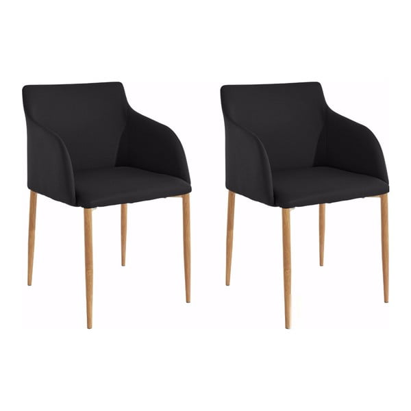 2 juodų kėdžių rinkinys "Støraa Nimbus