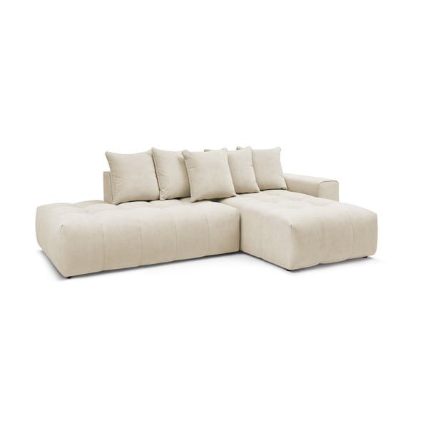 Smėlio spalvos kampinė sofa (dešinysis kampas) Mont-Blanc - Bobochic Paris-image-3