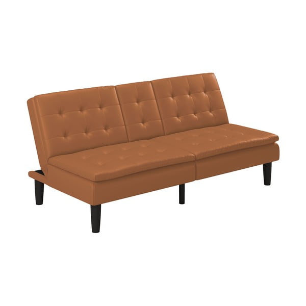 Iš dirbtinės odos sulankstoma sofa konjako rudos spalvos 191 cm Maine – Støraa-image-2