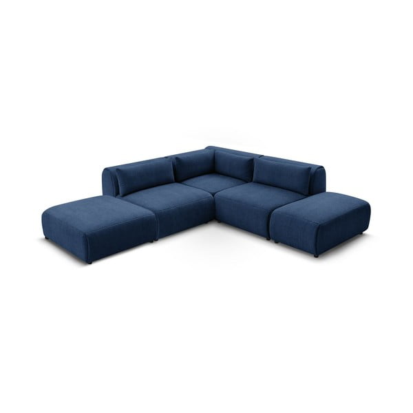 Tamsiai mėlyna kampinė sofa (kintama) Jeanne - Bobochic Paris