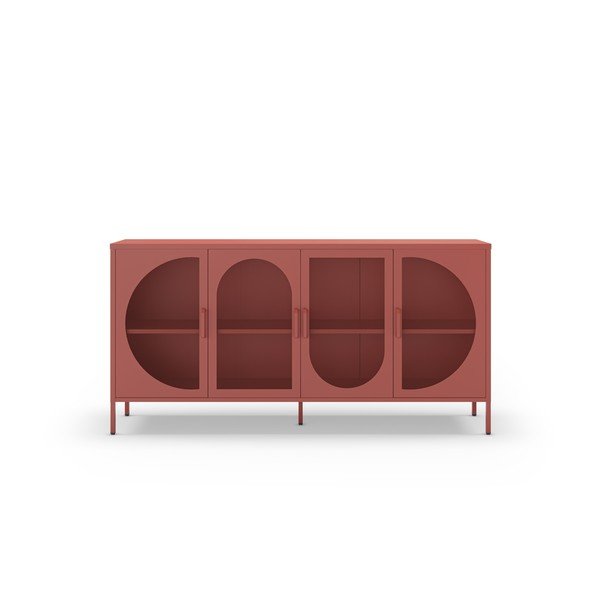 Šoninė spintelė raudonos plytų spalvos 160x90 cm Tayra – Marckeric