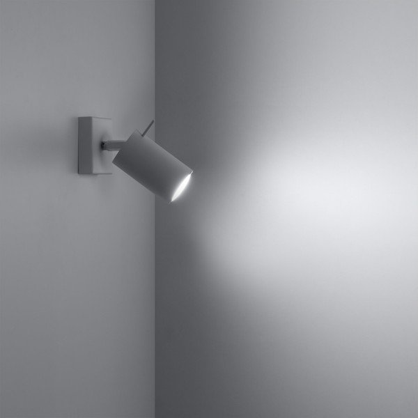 Baltos spalvos iš metalo taškinis šviestuvas 8x8 cm Etna – Sollux-image-4