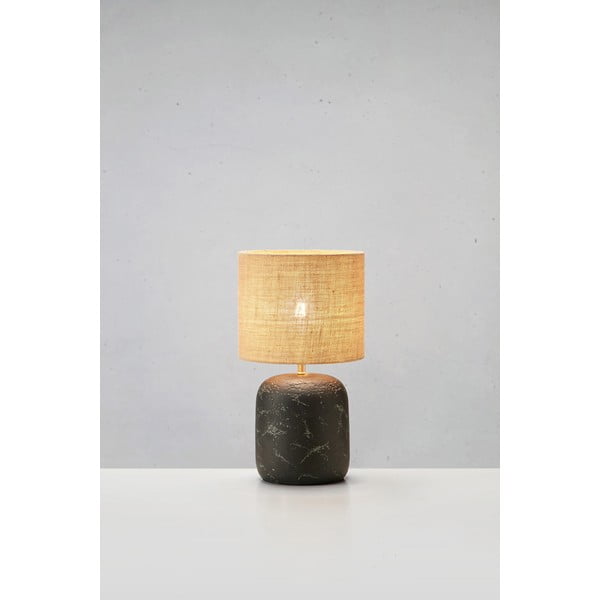 Stalinis šviestuvas juodos spalvos/natūralios spalvos (aukštis 32,5 cm) iš džiuto Montagna – Markslöjd-image-4