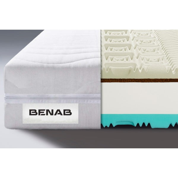 Kietas/vidutinio kietumo putų apverčiamas čiužinys 120x200 cm Visco Touch – BENAB-image-1