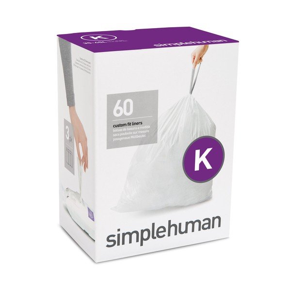 K tipo šiukšlių maišai Simplehuman, 60 vnt.