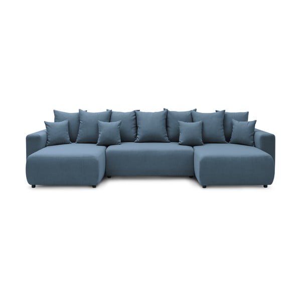 Mėlyna U formos sofa-lova Envy - Bobochic Paris