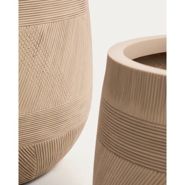 Iš betono gėlių vazonų dangteliai 2 vnt. ø 50 cm Tival – Kave Home-image-4