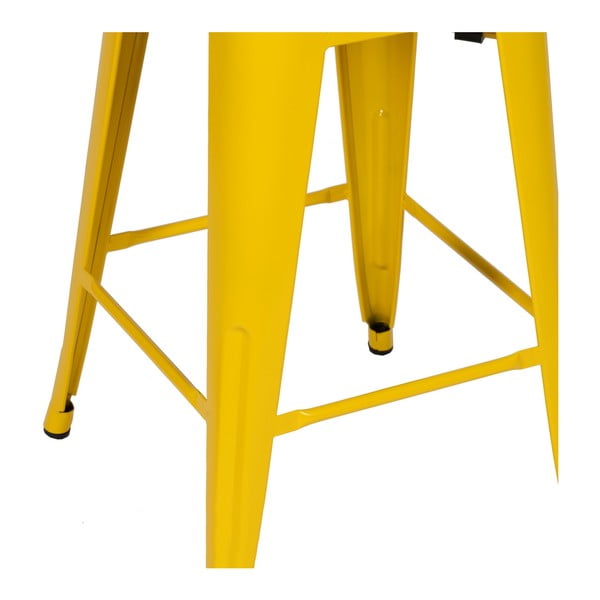 Geltonos spalvos iš metalo baro kėdžių komplektas 2 vnt. (sėdynės aukštis 61 cm) – Ixia-image-4