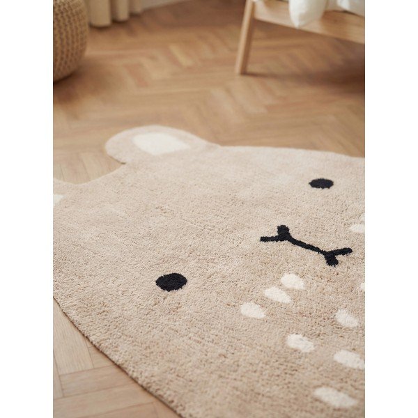 Skalbiamas/rankų darbo smėlio spalvos iš medvilnės vaikiškas kilimas 120x152 cm Snuggle Pucki – Hanse Home-image-2
