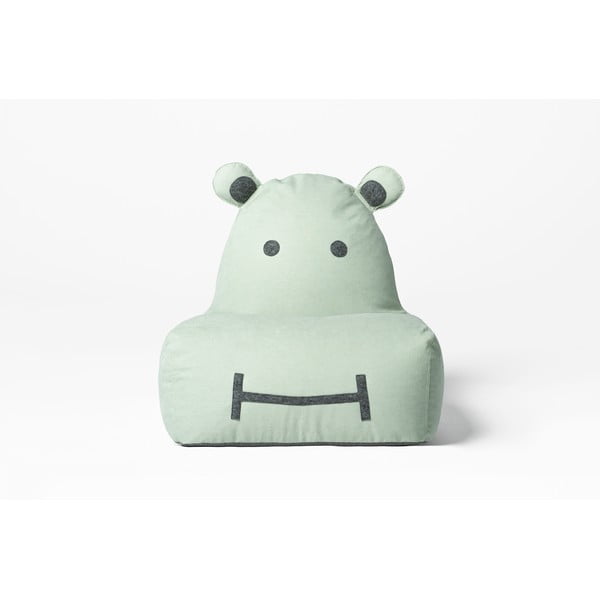 Mėtų spalvos vaikiškas sėdmaišis Hippo – The Brooklyn Kids-image-1