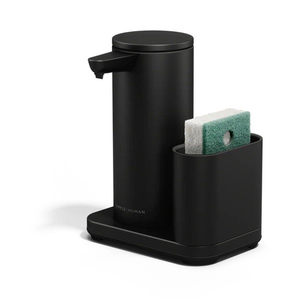 Automatinis matinės juodos spalvos iš metalo stovas skalbimo reikmenims – simplehuman