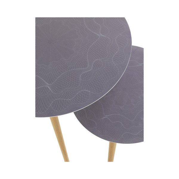 2 kavos staliukų rinkinys "Geese Nordic Style Grisso", ⌀ 60 cm-image-1