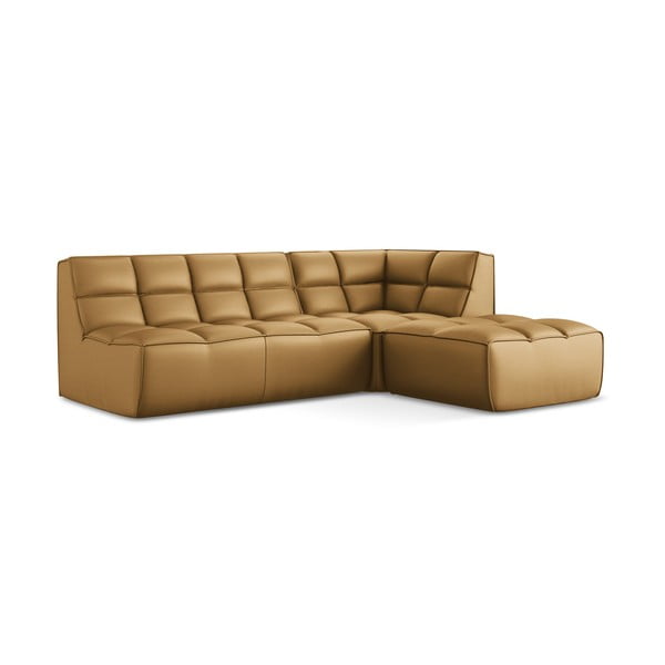 Iš dirbtinės odos modulinė kampinė sofa Kalai – Makamii-image-1