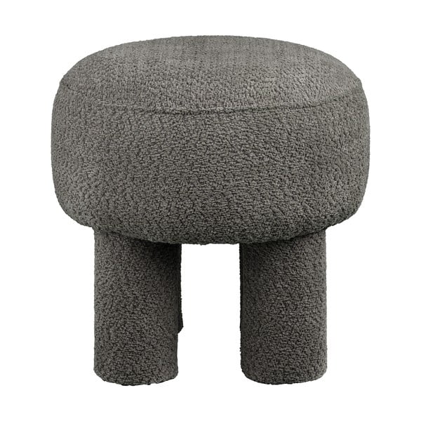 Tamsiai pilkos spalvos iš šenilinio audinio pufas Canberra – House Nordic-image-2