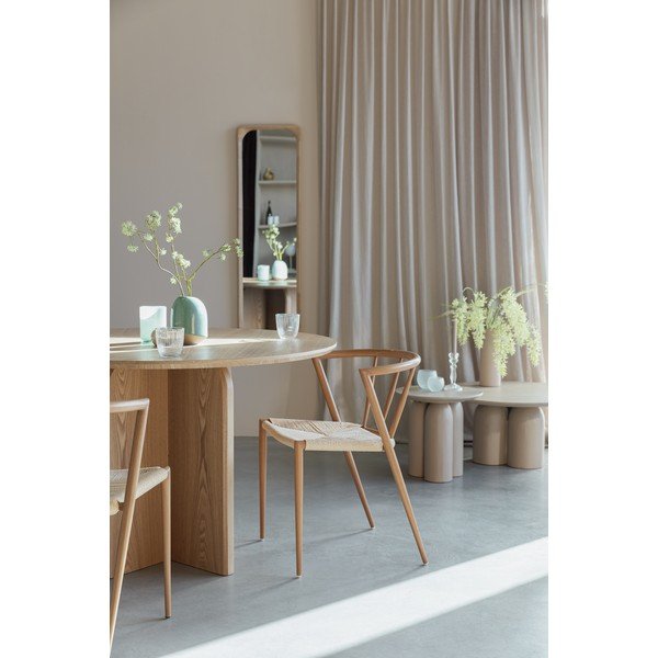 Apvalios formos valgomojo stalas iš ąžuolo ø 120 cm Laurent – White Label-image-3
