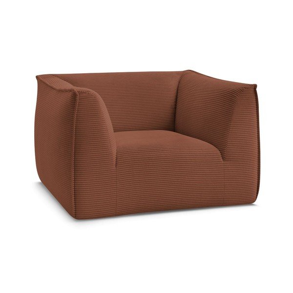 Oranžinės spalvos krėslas iš kordinio velveto Giorgia – Bobochic Paris