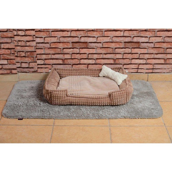 Smėlio spalvos pliušinis gultas Nest - Lydia&Co-image-1