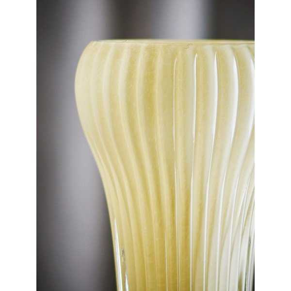 Šviesiai geltonos spalvos iš stiklo  rankų darbo vaza (aukštis 28 cm) Averie – Bloomingville-image-4