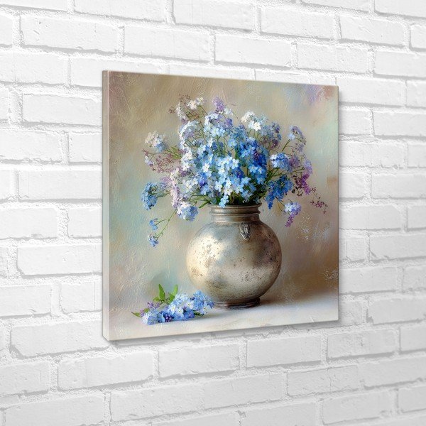 Spausdintas paveikslas tapyba ant drobės 32x32 cm Forget-me-not – Styler-image-3