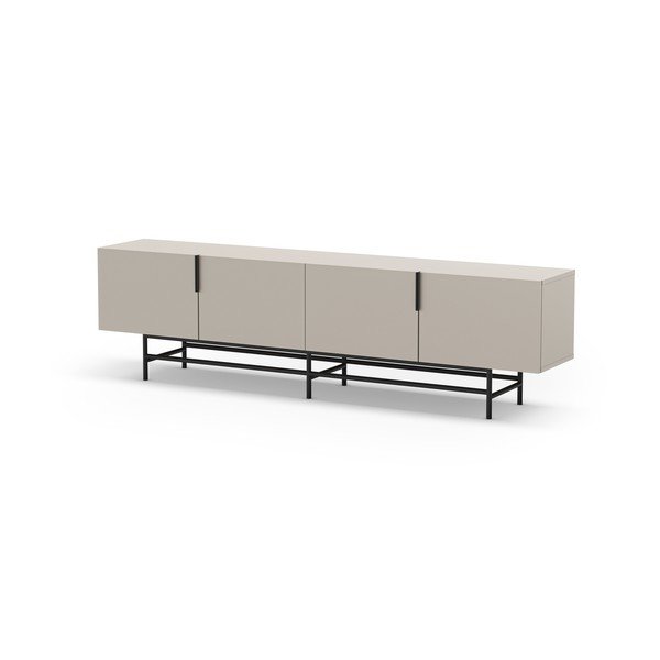 TV spintelė kreminės spalvos 200x54,5 cm Eldia – Marckeric-image-3