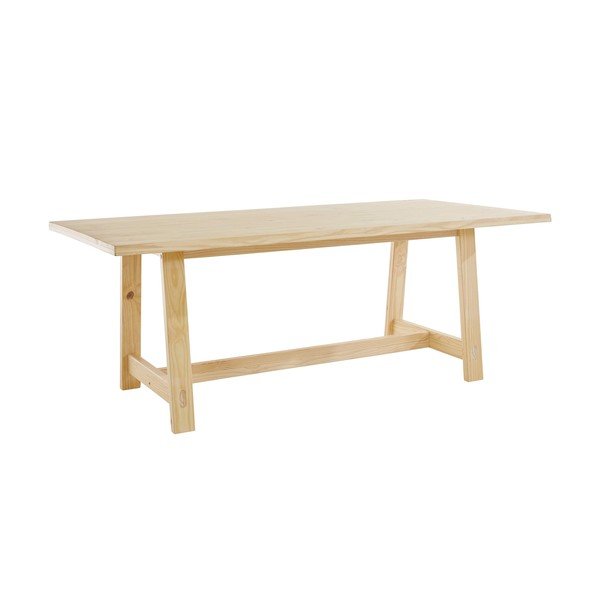 Iš pušies masyvo valgomojo stalas natūralios spalvos 100x200 cm Derby – Støraa-image-1