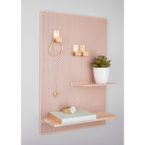 Smėlio rudos spalvos metalinė skelbimų lenta PT LIVING Perky, 34,5 x 52,5 cm-image-1