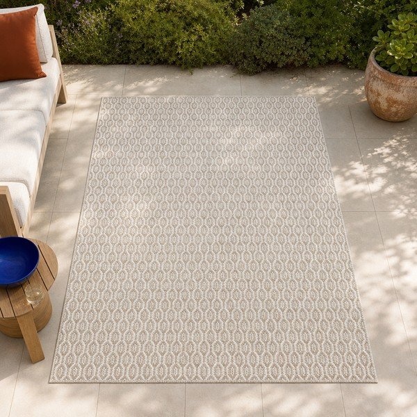 Pilkos spalvos lauko kilimas NORTHRUGS Coin, 80 x 200 cm-image-1