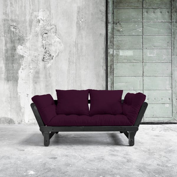 Kintama sofa "Karup Beat" juoda/ violetinė slyva