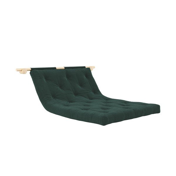 Tamsiai žalios spalvos iš kordinio velveto sulankstoma sofa 135 cm Hooked – Karup Design-image-3