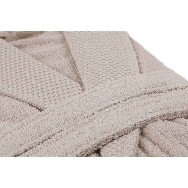 Chalatas smėlio spalvos iš medvilnės XL Cappa – Foutastic-image-1