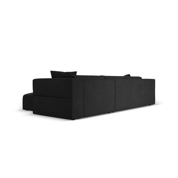 Kampinė sofa juodos spalvos (su dešiniuoju kampu) Esther – Milo Casa-image-4