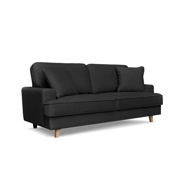 Juodos spalvos trivietė sofa Cosmopolitan design Madrid-image-1
