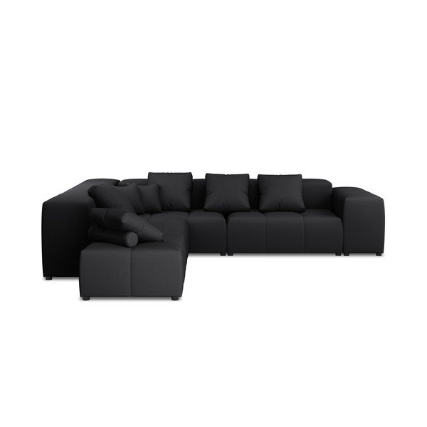 Juoda kampinė sofa (kintama) Rome - Cosmopolitan Design-image-4