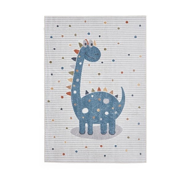 Vaikiškas kilimas mėlynos spalvos/šviesiai pilkos spalvos 80x150 cm Vida Kids Dinosaur – Think Rugs