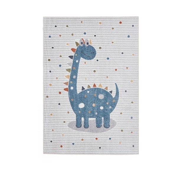 Vaikiškas kilimas mėlynos spalvos/šviesiai pilkos spalvos 120x170 cm Vida Kids Dinosaur – Think Rugs