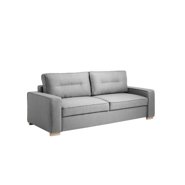 Šviesiai pilka trijų vietų sofa Individualizuotos formos "Meggy