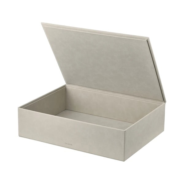 Smėlio spalvos iš dirbtinės odos daiktadėžės su dangčiu 2 vnt. 40x30x11 cm Sahla – Blomus-image-3