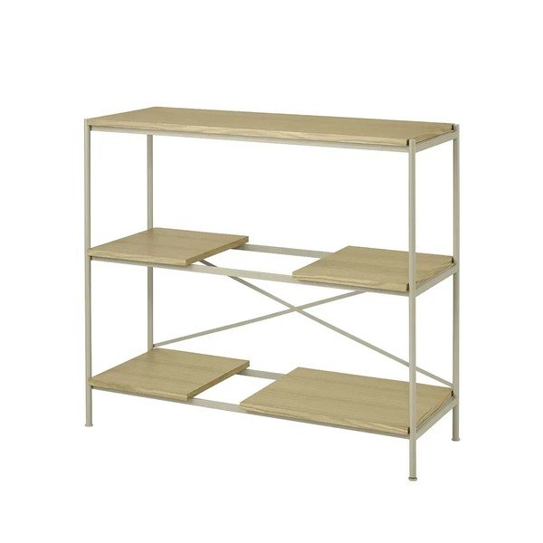 Natūralios spalvos pastatoma lentyna iš ąžuolo 105x92x40 cm Sukoya – Blomus-image-2