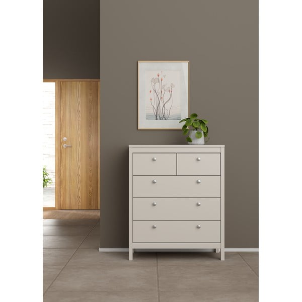 Pilkai smėlinės spalvos šoninė spintelė 82x99x38 cm Madrid – Tvilum-image-1