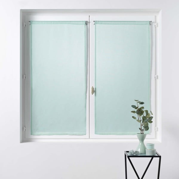 Permatomos užuolaidos mėtų spalvos 2 vnt. 60x90 cm Sandra – douceur d'intérieur-image-2