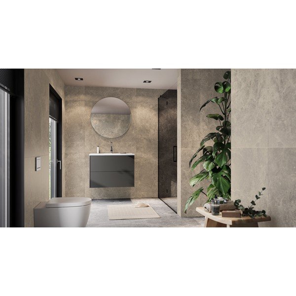 Antracito spalvos matinis pakabinama spintelė po kriaukle 81x61 cm Bodera – Germania-image-1