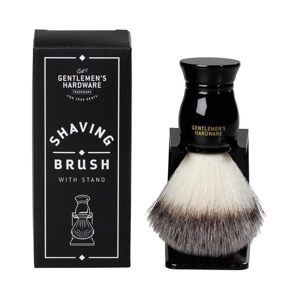 "Gentlemen's Hardware" skutimosi šepetėlis su stovu-image-1