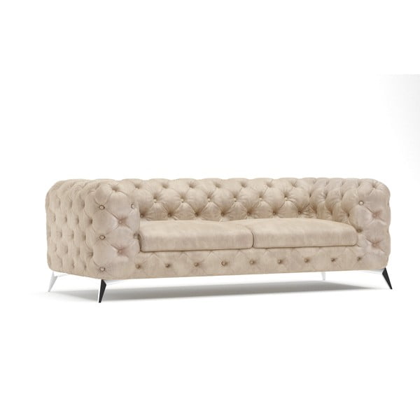 Smėlio spalvos iš velveto sofa 225 cm Chelsea – Ropez