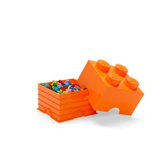 Oranžinė kvadratinė daiktadėžė LEGO®