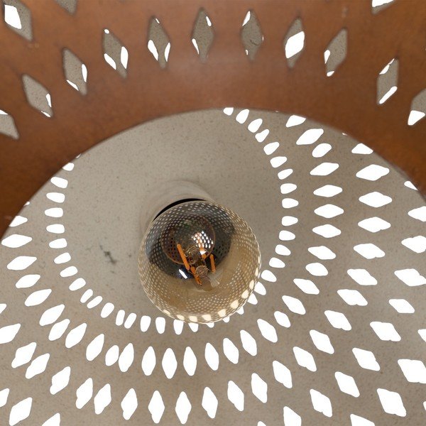 Kabantis šviestuvas auksinės spalvos ø 56 cm su metaliniu gaubtu – Ixia-image-1